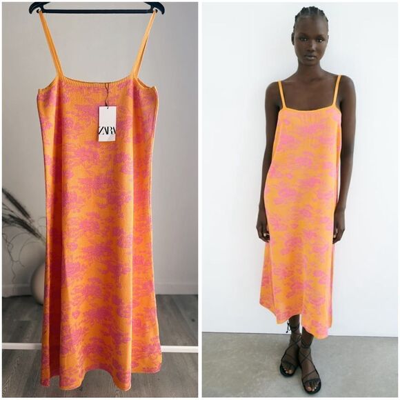 ZARA JACQUARD KNIT MIDI DRESS
ORANGE - Picture 1 of 5